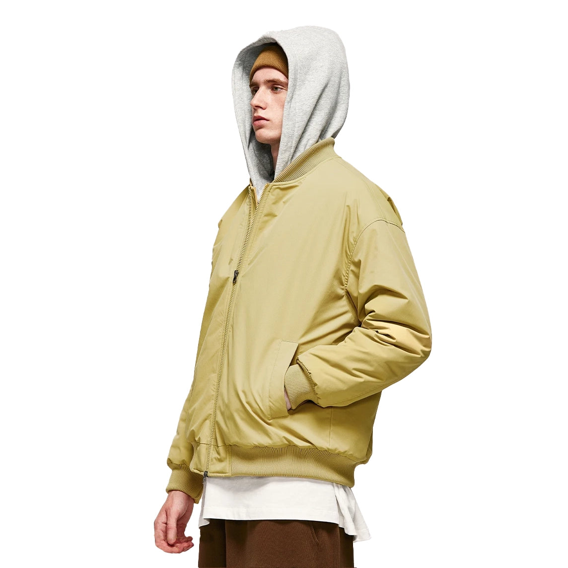 Detachable Hooded Bomber Coat - Chic Streetwear