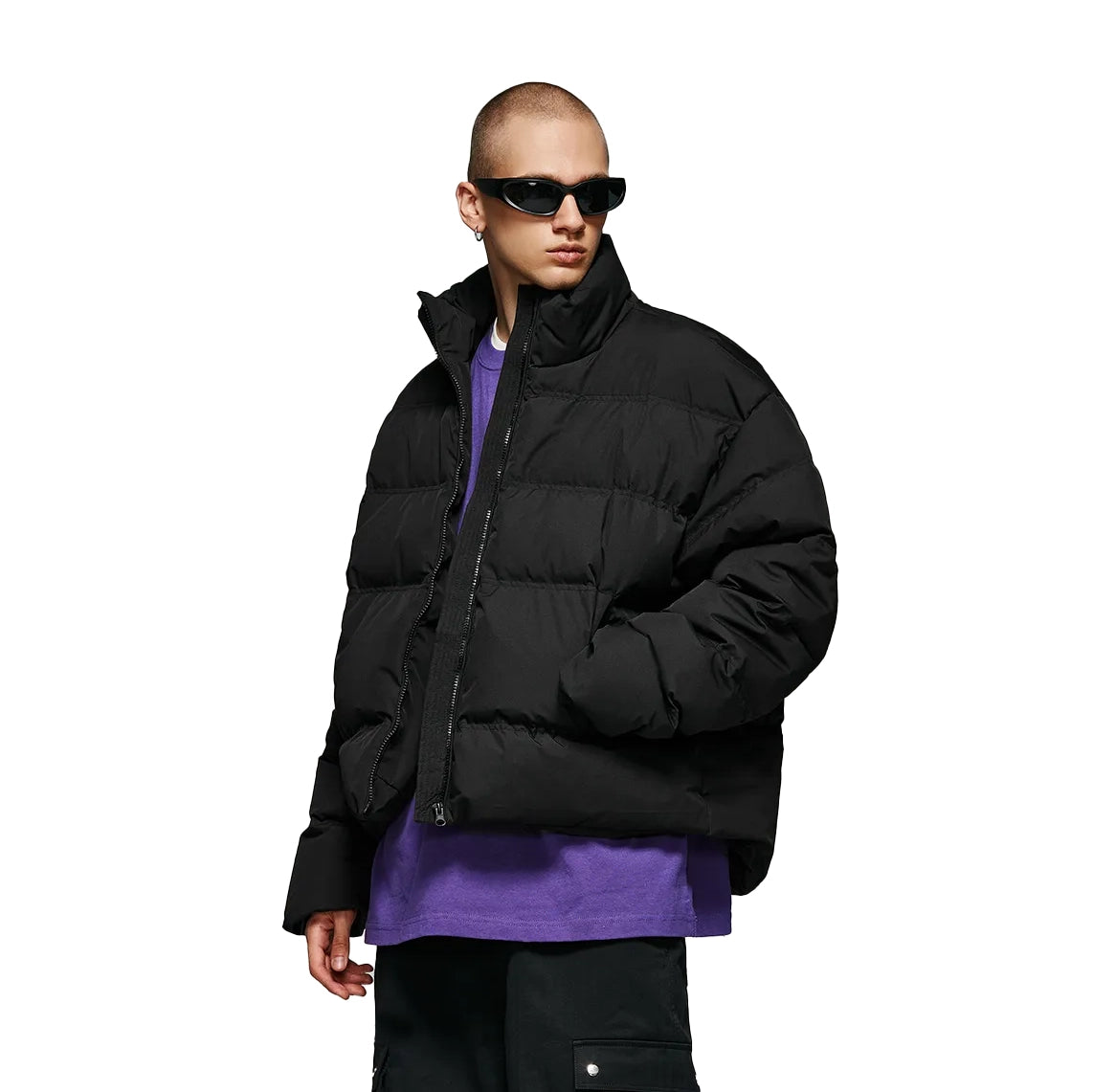 Solid Puffer Jacket - Chic Streetwear